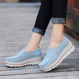 New Autumn Women Roud Toe Sneakers Faux Suede Platform Loafers Slip On Casual Moccasins Ladies Walking Shoes Driving