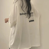 Fashion Woman T Shirts Summer Clothes Loose-Fitting Long Sleeves T-shirt Women's Tops Ropa Mujer Camisetas Hiphop
