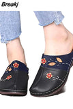 2023 New Women Clogs Sandals Ladies Comfort Closed Toe Wedges Platform Shoes Flower Slipper Summer Slipper Women