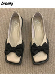 Spring New Comfortable Ladies Flat Shoes Personality Square Toe Shallow Mouth Slip-on Loafers Ladies Casual Shoes