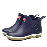 Men's Rain Boots Rubber Platform Rainboots 2023 Fall Slip on Rain Shoes Male Waterproof Work Boots Winter Men Rain