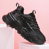 Pink Platform Sports Shoes for Women 2023 Autumn Non Slip Chunky Sneakers Woman Fashion Couple Student Thick Sole Dad
