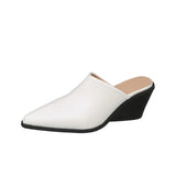 Breakj Bag Head Half Slippers Women 2025 Wear Thick Heels High-Heeled Tips Cool