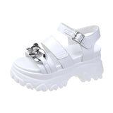 New Summer Women's Sandals Platform Fashion Chain Wedges Heels Women Sandals Casual Beach Lady Shoes