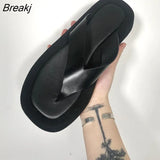 Non-slip Outer Beach Sandals Women's Slippers Summer Color Matching Platform Ladies Sandals Herringbone Flip Flops