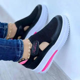 Vulcanize Shoes 2022 Summer New Breathable Mesh Plus Size Platform Sneakers Women's Light 2 Wedge Casual Sport