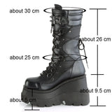 Dropship Brand Design Gothic Platform Mid-Calf Boots 2023 Winter INS Hot Sale Comfy Woman Shoes Motorcycle