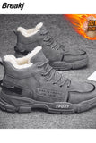 Men's Winter Warm Sports Boots Outdoor Hiking Boots for Men Casua Thicken Tactical Military Combat Boots Ankle Non-slip