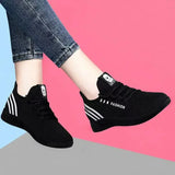 Women's New Lace Up Sneakers Female Casual Breathable Mesh Platform Sneakers Fashion Ladies Soft Comfy Sneaker Tenis