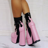 Design Great Quality Patchwork Super High Heel Ankle Boots Platform 2023 Sexy Elegant Woman Fashion Shoes Big Size