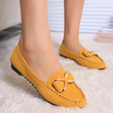 Bean Shoes Women Flat Shoes Casual Singles Shoes Bow Women Shoes Driving Plus Size Work
