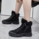 Snow Boots Women Heels Sports Winter Shoes Woman Booties Chunky Ankle Boot Female Elegant Platform Shoes for Women