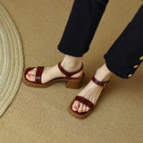 Strap Comfort Shoes for Women Clogs With Heel Open Toe High Sandals Female 2023 Summer Espadrilles Platform Thick Peep