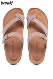 2023 New Summer Unisex Beach Cork Slippers Casual Women Men Nubuck Leather Solid Color Non-slip Flip Flops
