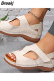 Women Wedges Sandals Platform Shoes Summer Outdoor Peep Toe Ladies Female Beach Plus Size Footwear Roman New Sandalias
