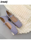 New Spring Summer Shoes Women Flat Heels Square Toe Mary Jane Ballet Flats Rainbow Candy Color Ballerina Soft Casual