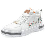 autumn high top men's shoes versatile thick soled fashion casual board shoes men breathable small white shoes men's