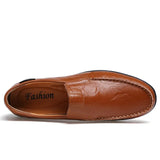 Brand Genuine Leather for Men Fashion Casual Shoes Slip on Loafers Breathable Black Driving Shoes Big Size Men