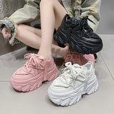 Breakj Spring And Autumn New Korean Version Of The Color Father Shoes Female Ins Tide Pine Platform Increased Women's Casual Sports
