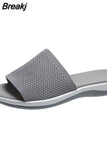 Wedge Slippers Women Shoes 2023 Woman Sandals Mesh Roman Flat Slippers Casual Beach Outdoor Shoes Sandales Plus Size