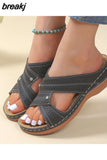 Women Sandals Elegant Summer Sandals Shoes For Women 2023 New Low Heels Sandalias Mujer Casual Slippers Shoes Summer
