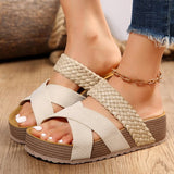 Flatform Cork Sandals Women Summer 2023 Non Slip Platform Clogs Slippers Female Thick Bottom Outdoor Slides Shoes