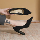 Style Pumps Pointed Black High Heels for Women 5cm 7cm 9cm Versatile Commuting Single Shoes Fashion Heels Women