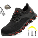 Safety Shoes Security Boots With Steel Toe Anti-Smashing Breathable Comfortable Casual Sneakers Working Shoes