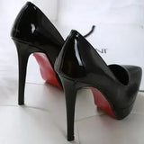 Womens Pumps European American Style Shallow Mouth Sexy Platform High Heels Stiletto Single Shoes Red Wedding
