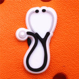 1pcs Stethoscope Shoe Charms Pistol Camera Audiotape PVC Shoe Accessories Decoration Fit Croc Jibz Party Kids