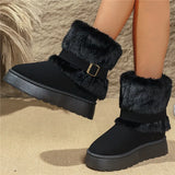 Breakj Snow Boots Women 2025 Winter New Round Head Leisure Bottom Plus Velvet Warm Short-Bodied Cotton