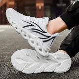 Men's Sneakers Fashion Mesh Casual Shoes Lightweight Comfortable Running Shoes Lac-up Vulcanize Walking Shoes Zapatillas