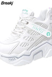Heightening Wedges Casual White Sneakers Woman Tennis Female Breathable Zapatos De Mujer Women's Platform Sports