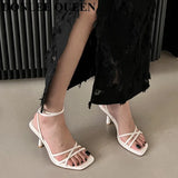Brand Open Toe Platform High Heel Sandal Fashion Ankle Strap Gladiator Party Dress Shoe Women Summer Wedding Pumps