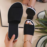 Wedge Slippers Women Shoes 2023 Woman Sandals Mesh Roman Flat Slippers Casual Beach Outdoor Shoes Sandales Plus Size