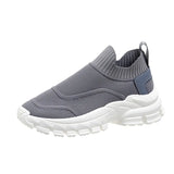 Women's Mesh Breathable Weaven Sneakers Women Light Sneakers Platform Slip on Shoes Female Casual Running Shoes Females