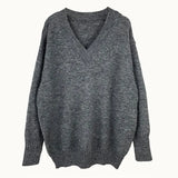 Women Autumn Winter Solid Knitted Sweater Casual V Neck Batwing Long Sleeve Pullover Jumpers Female Cashmere