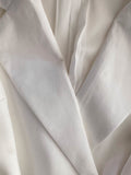 Elegant Women White Blazer Dress 2023 Autumn Fashion Chiffon Patchwork Long Sleeve Belted A-line Mini Office Work