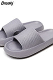 Thick Platform Bathroom Home Slippers Cloud Slippers Women Soft Sole EVA Indoor Slides Sandals Summer Non-slip Flip