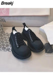 New Autumn Sports Female Heightening Vulcanized Shoes Thick-soled Tennis Platform Canvas White Sneakers Women Luxury