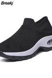 Women Casual Shoes Fashion Cushioned Wedge Sneakers Walking Sports Shoes Mesh Platform Female Running Shoes Zapatillas De