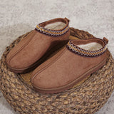 Breakj Winter New National Women's Cotton Shoes Half-Dragging Snow Boots Cotton Slippers Lace Is Very Explosive