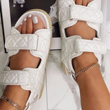Sandals Summer New Flat British Wind Embroidery Thick-soled Casual Casual Roman Fragrance Designer Shoes