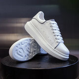 Women's Shoes Spring 2023 New Leather Summer Casual Flat Platform Male White Shoe Couples Fashion Sneakers Tennis Female Size