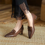 for Women 2023 Moccasins Ladies Summer Footwear Pointed Toe Loafers Formal Black Free Shipping Offer Spring Non Slip 39
