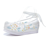 Breakj Shoes Bow Shoes Hanfu Shoes Gauze Hanfu Shoes Costume Sandals Summer Women Fashion And