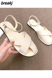 Sandals Women Rome Shoes Beach Flats Slides Summer New Trend Fashion Women Shoes Slippers Open Toe Zapatos Mujer