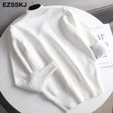 Autumn winter fur basic warm velvet Sweater Pullovers Women female high-neck Fleece sweater thick Turtleneck Knit