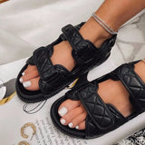 Sandals Summer New Flat British Wind Embroidery Thick-soled Casual Casual Roman Fragrance Designer Shoes