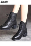 Luxury Chelsea Boots Women Leather Ladies Boots Chunky Winter Shoes Platform Ankle Boots Slip On Thick